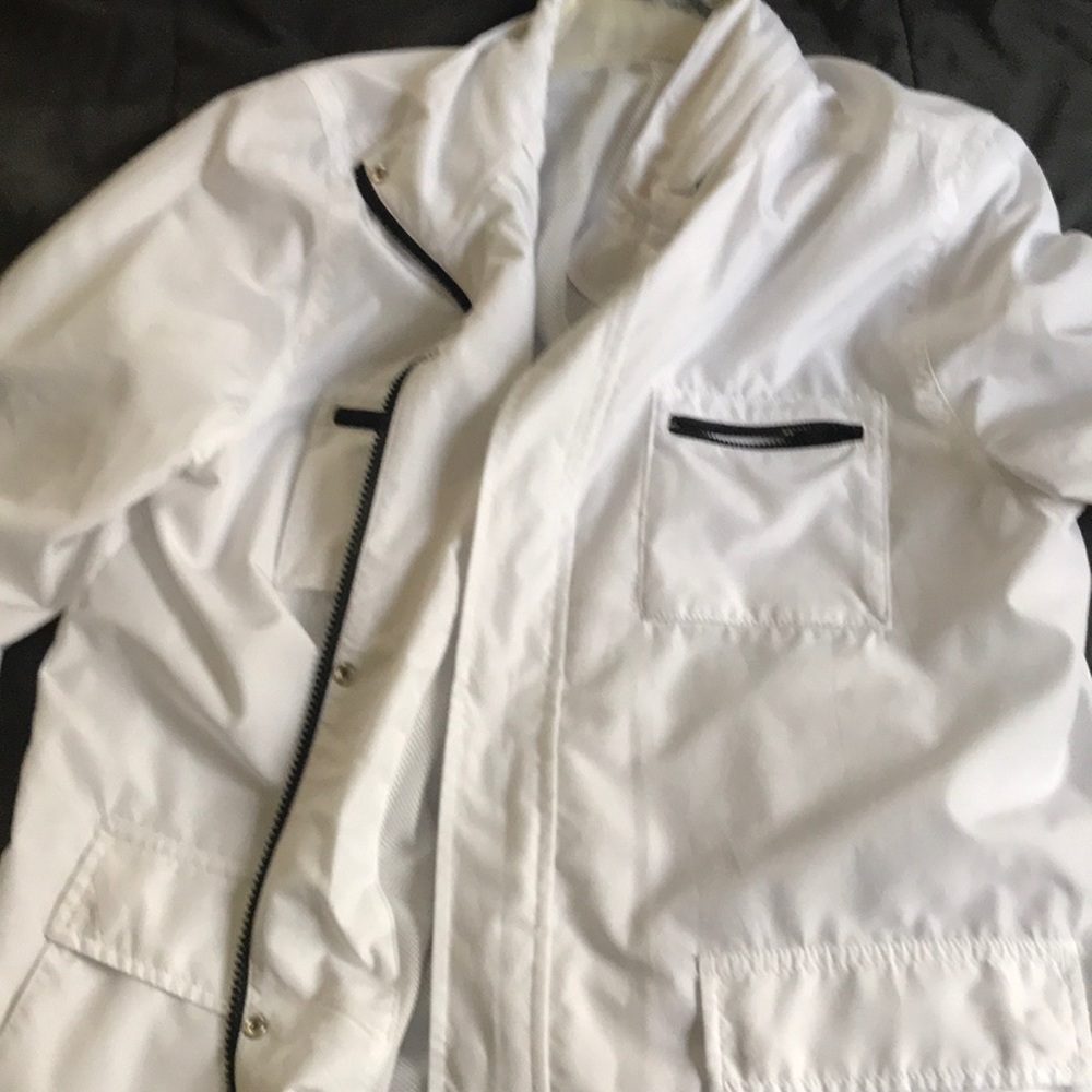 White Polyester Work Jacket